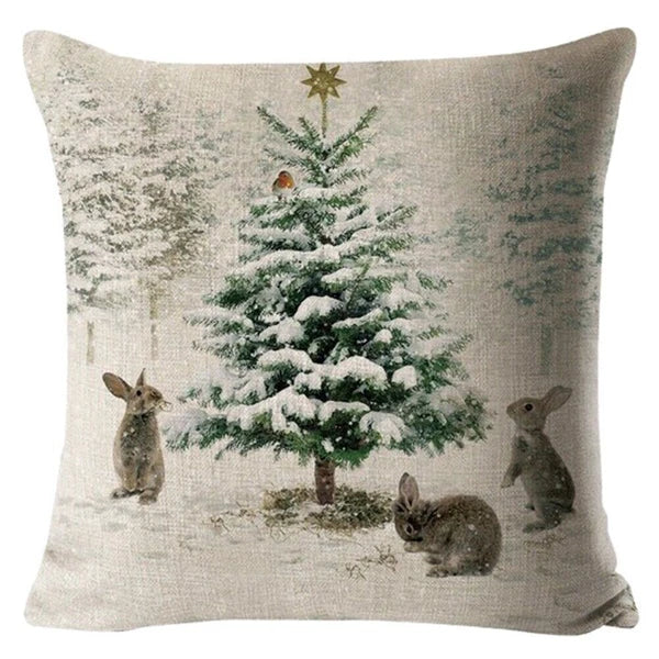 Christmas Dog Pillow Sofa Cases Bed Rabbit Home Deer Decor Cushion Gifts Cover
