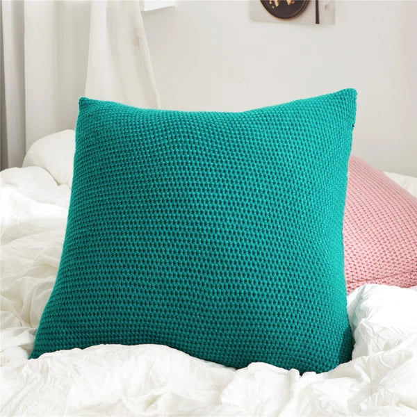 18'' Knitted Pillowcase Buttons Sofa Bed Throw Waist Cushion Covers Home Decor