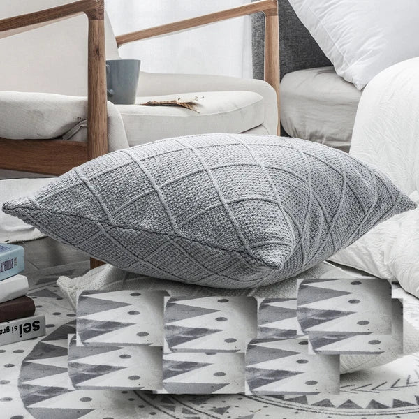 Modern Fashion Knitted Pillow Case Home Office Decor Sofa Bed Waist Cushions 1pc