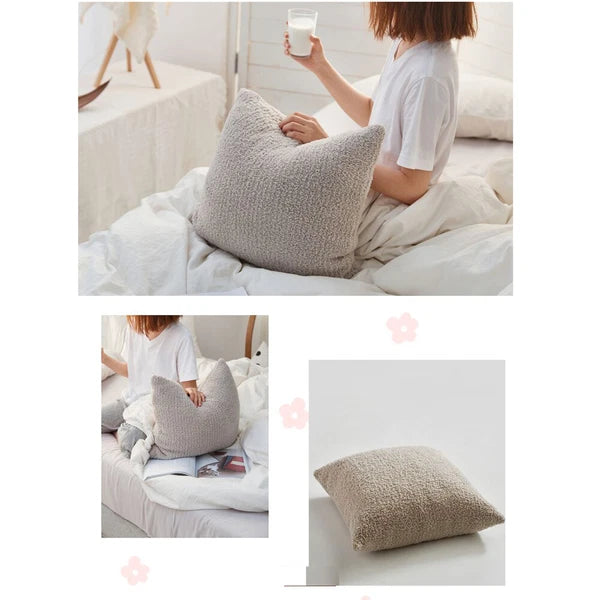 Sofa Waist Cushion Cover Throw Pillowcase Bed Chair Office Pillow Case 45x45CM