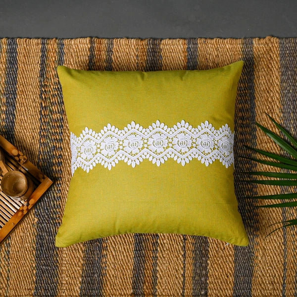 Home Decor Cushion Cover Sofa Decorative Throw Pillowcase Covers Solid with Lace