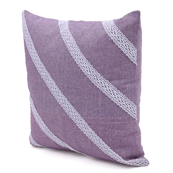 Decorative Cushion Cover Cotton Throw Pillow Case Home Sofa Decor Diagonal Lace