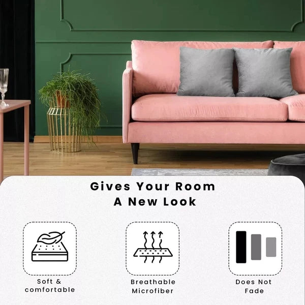 Velvet Cushion Covers Square Sofa Pillow Cases Pack of 4, 3, 2  Bed Sofa Decor