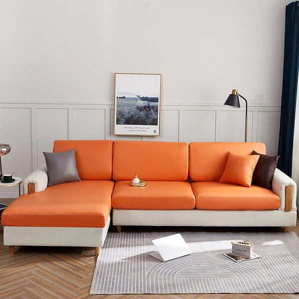 1 2 3 4 Seater PU Leather Sofa Cushion Cover Waterproof Sofa Couch Seat Cover