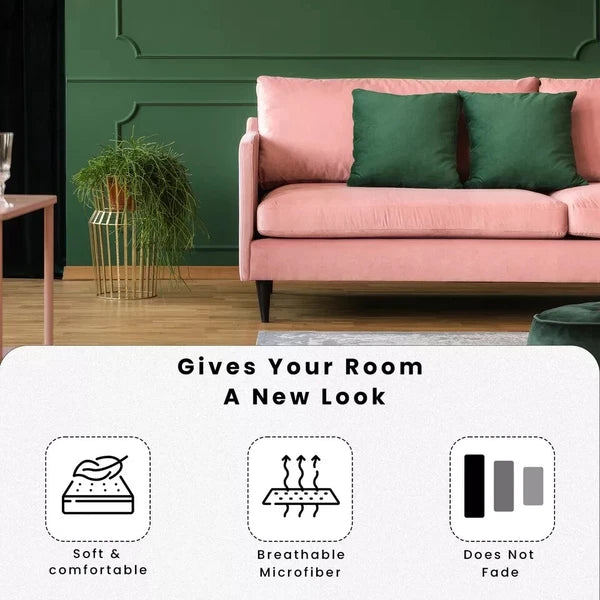 Velvet Cushion Covers Square Sofa Pillow Cases Pack of 4, 3, 2  Bed Sofa Decor