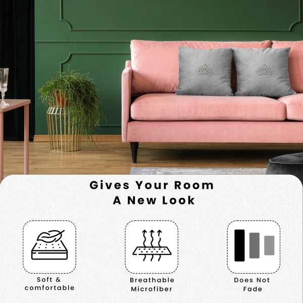 Velvet Cushion Covers Square Sofa Pillow Cases Pack of 4, 3, 2  Bed Sofa Decor