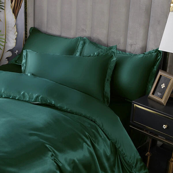 2pcs Satin Pillowcase Solid Color Pillow Covers Sofa Throw Cushion Covers Decor