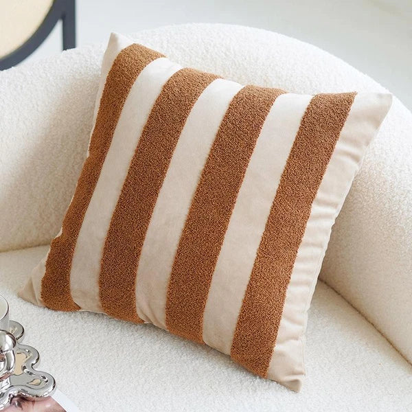 45x45cm Brown Vintage Nordic Throw Pillow Cover Cream Light Luxury Sofa Cushion