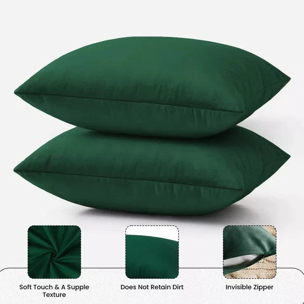 Velvet Cushion Covers Square Sofa Pillow Cases Pack of 4, 3, 2  Bed Sofa Decor
