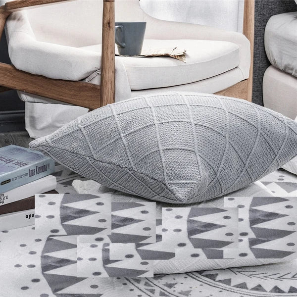 Modern Fashion Knitted Pillow Case Home Office Decor Sofa Bed Waist Cushions 1pc