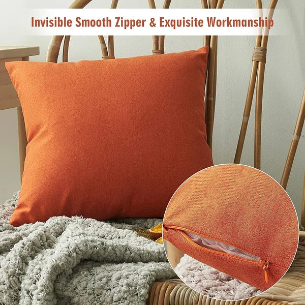 Outdoor Waterproof Cushion Cover Square Pillow Cases for Patio Tent Couch Sofa