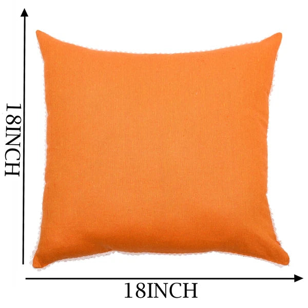 Cushion Covers Case Cotton Throw Pillow Cover Sofa Home Decor Solid with Lace-S5