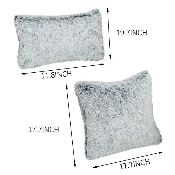 Velvet Plush Fur Faux Pillow Case Bed Sofa Waist Throw Cushion Cover Home Decor