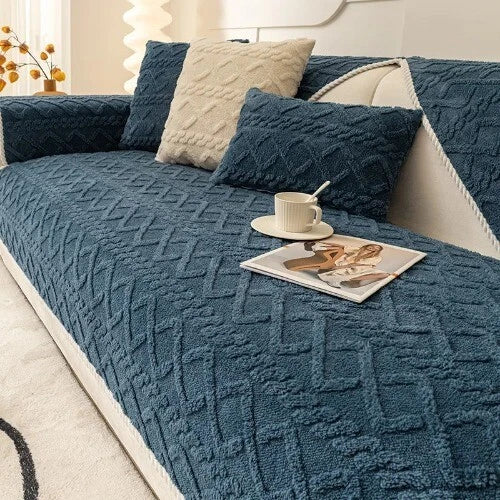 Sofa Protector Home Decor Fleece Sofa Cover Sofa Seat Slipcovers Plush Jacquard