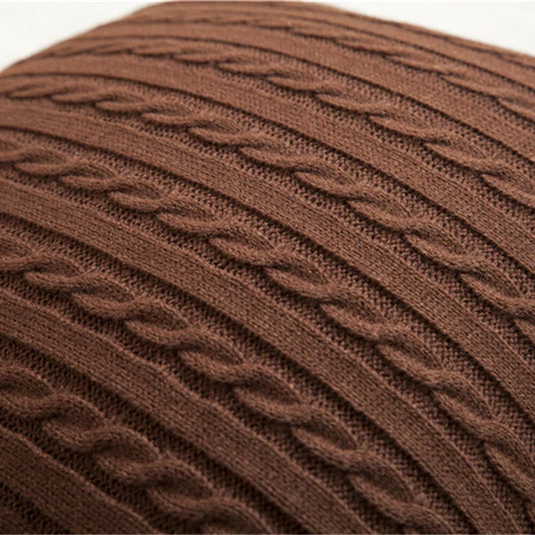 18'' Knitted Pillowcase Buttons Sofa Bed Throw Waist Cushion Covers Home Decor