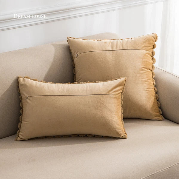 18 x 18 in Faux Fur Soft Fabric Throw Pillow Covers Case Sofa Bed Cushion Cover