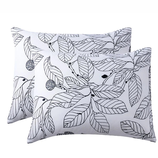 Boho Floral Theme Pillowcase Cover Home Sofa Cushion Cover Set of 2 Pillow Cases