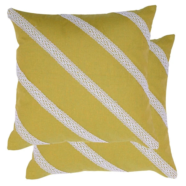 Home Decorative Cotton Cushion Cover Throw Pillowcase Sofa Decor Diagonal Lace