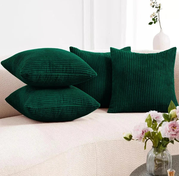 Pack of 1,2,4,6 Velvet Filled Cushion Covers 18x18 Sofa Decor Throw Pillow Cases