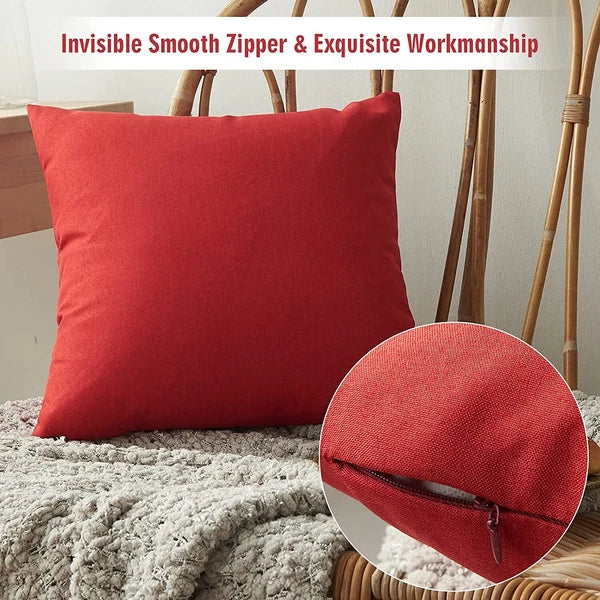 Outdoor Waterproof Cushion Cover Square Pillow Cases for Patio Tent Couch Sofa