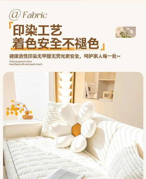 New Corduroy Quilted Sofa Towel Winter Warm Thickening Plush Cushion Couch Cover