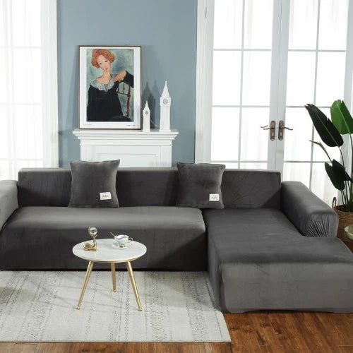 Velvet Sofa Covers  Elastic Sofa Slipcover Cover 1/2/3/4 Seat Stretch Protector
