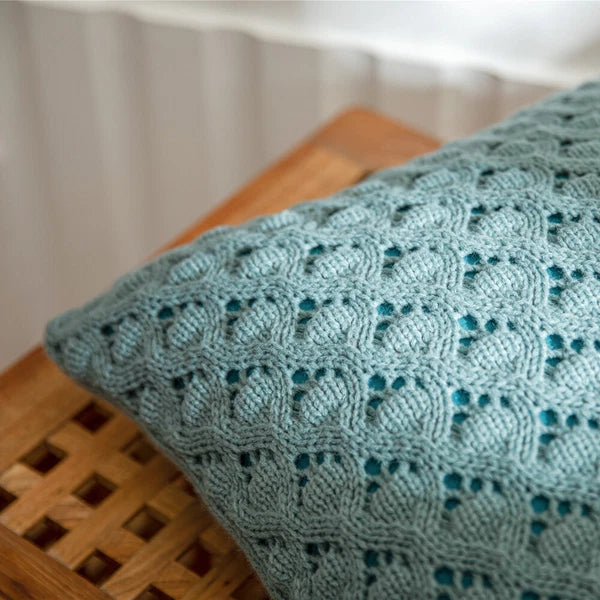 18'' Knitted Pillowcase Buttons Sofa Bed Throw Waist Cushion Covers Home Decor