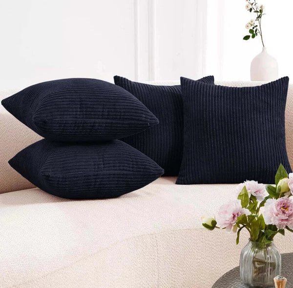 Pack of 1,2,4,6 Velvet Filled Cushion Covers 18x18 Sofa Decor Throw Pillow Cases