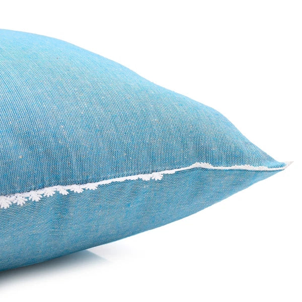 Cushion Covers Case Cotton Throw Pillow Cover Sofa Home Decor Solid with Lace-S5