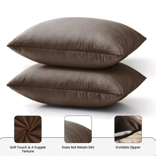 Velvet Cushion Covers Square Sofa Pillow Cases Pack of 4, 3, 2  Bed Sofa Decor