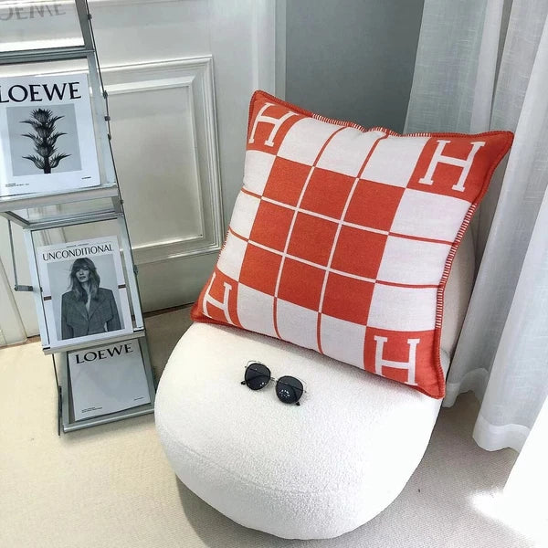 Cashmere Throw Pillow Wool Plaid Soft Warm Shawl Sofa Bedding Cushion Gift New