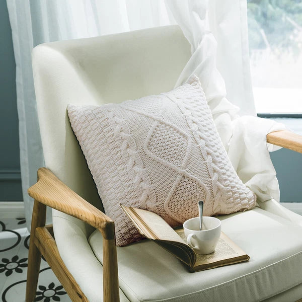 1pc Fashion Throw Pillow Case Sofa Waist Cushion Covers Knitted Home Bed Decor