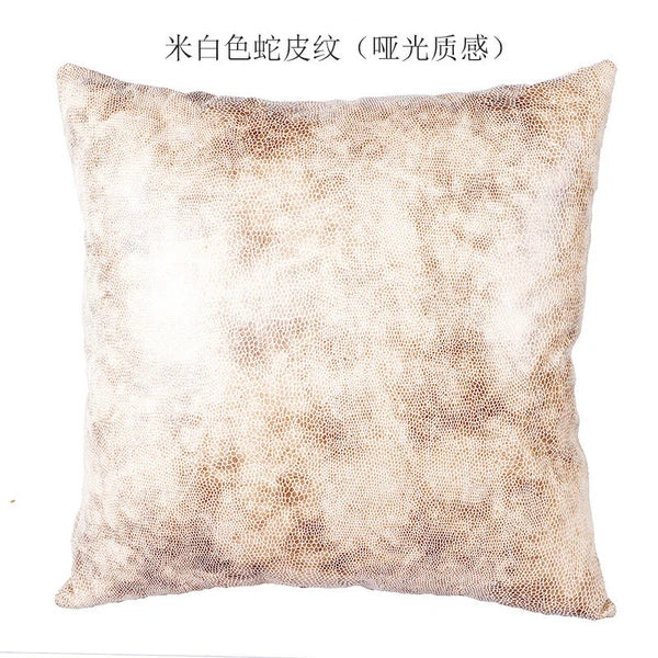 Retro Luxury Faux PU Leather Pillow Case Cushion Cover Throw Sofa Bed Home Decor