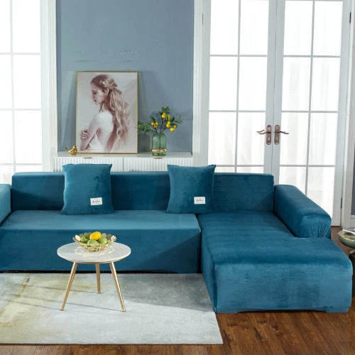 Velvet Sofa Covers  Elastic Sofa Slipcover Cover 1/2/3/4 Seat Stretch Protector