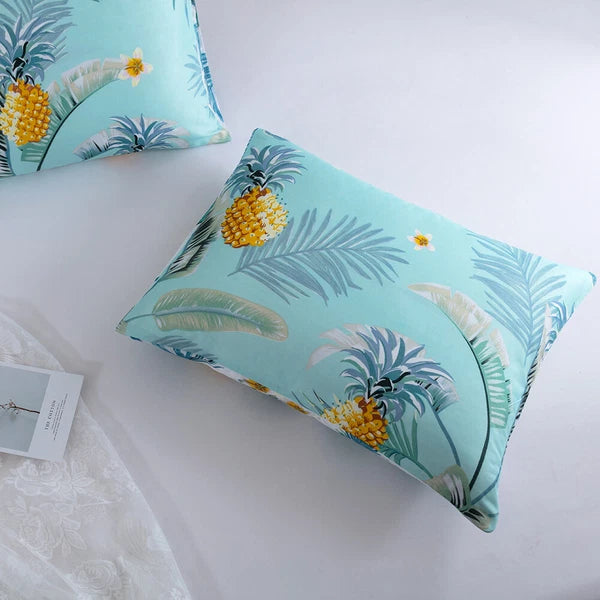 Boho Floral Theme Pillowcase Cover Home Sofa Cushion Cover Set of 2 Pillow Cases