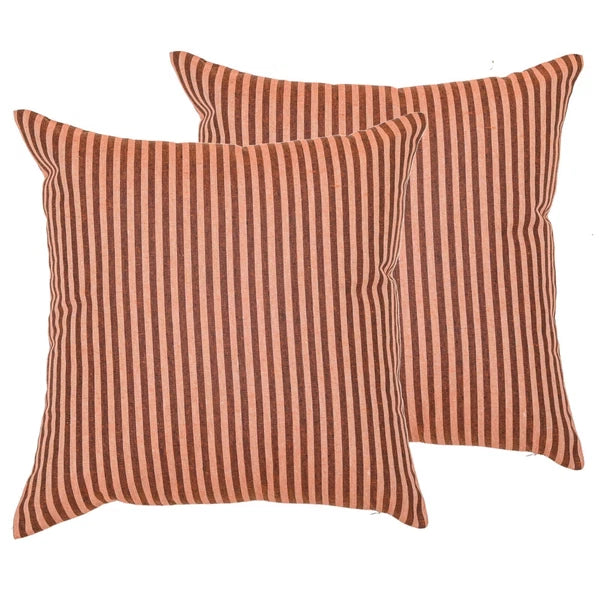 Cotton Cushion Covers Throw Pillow Cover Case Striped Home Sofa Decor-Set of 2