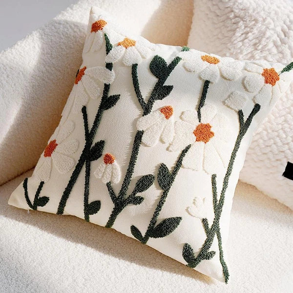 45x45cm Brown Vintage Nordic Throw Pillow Cover Cream Light Luxury Sofa Cushion