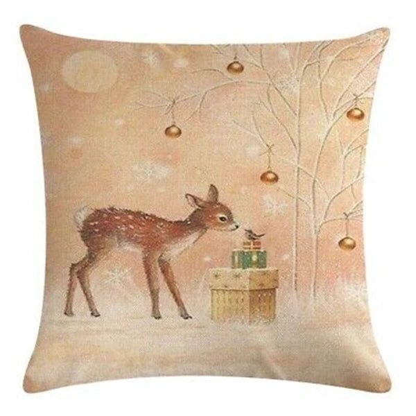 Christmas Dog Pillow Sofa Cases Bed Rabbit Home Deer Decor Cushion Gifts Cover