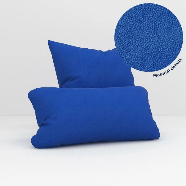 Pb017 Cushion Cover*Blue*Faux Leather synthetic Litchi Skin Sofa Seat 3D Box