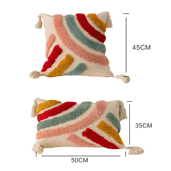 18"x 18" Cotton Canvas Throw Pillow Covers Sofa Cushion Cover Decorative For Kid