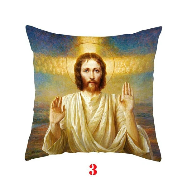 Virgin Mary Printed Pillow Case Car Bed Sofa Bedroom Decoration Cushion Cover