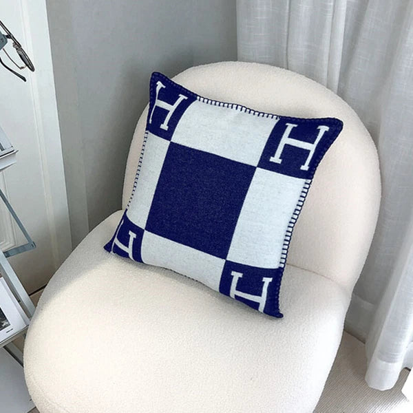 Cashmere Throw Pillow Wool Plaid Soft Warm Shawl Sofa Bedding Cushion Gift New
