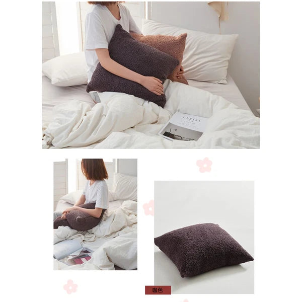 Sofa Waist Cushion Cover Throw Pillowcase Bed Chair Office Pillow Case 45x45CM