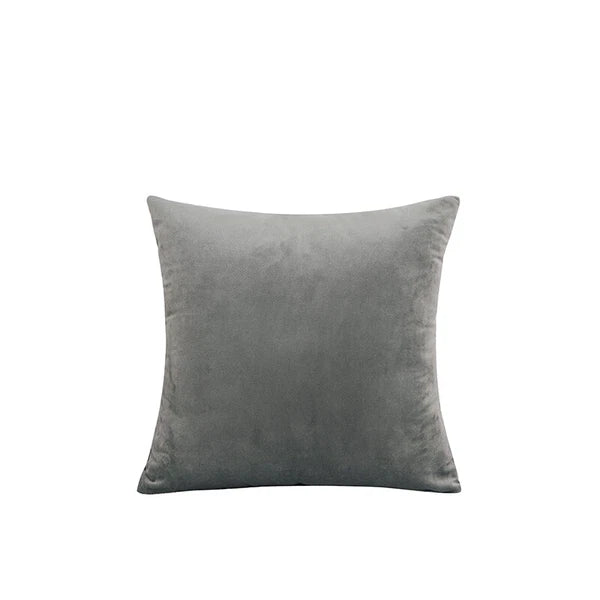 16" Solid Velvet Cushion Cover Candy Color Pillow Case For Sofa Car Home Decor