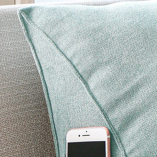 Sofa Triangle Back Cushion Cover Soft Fleece Bed Headboard Backrest Pillow Case