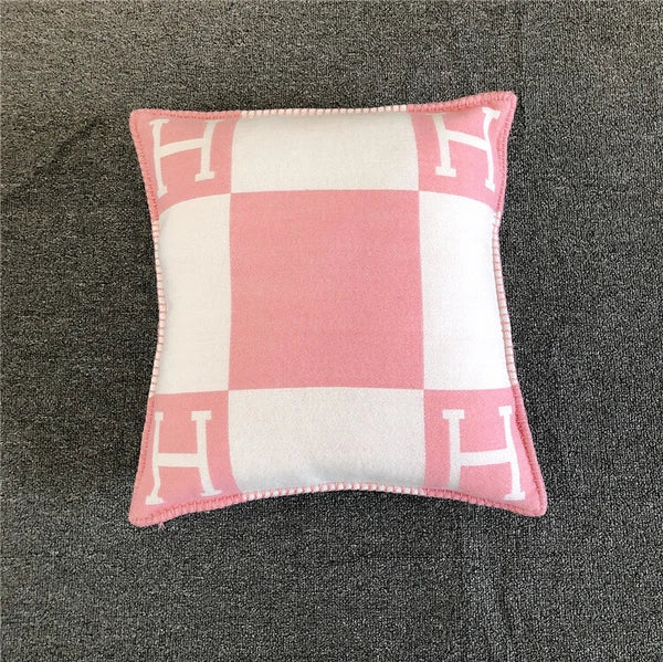 Cashmere Throw Pillow Wool Plaid Soft Warm Shawl Sofa Bedding Cushion Gift New